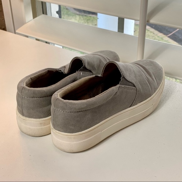 BRASH grey faux suede slip ons - Picture 4 of 7